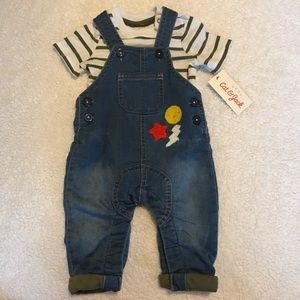 NWT 0-3M Cat & Jack overall outfit